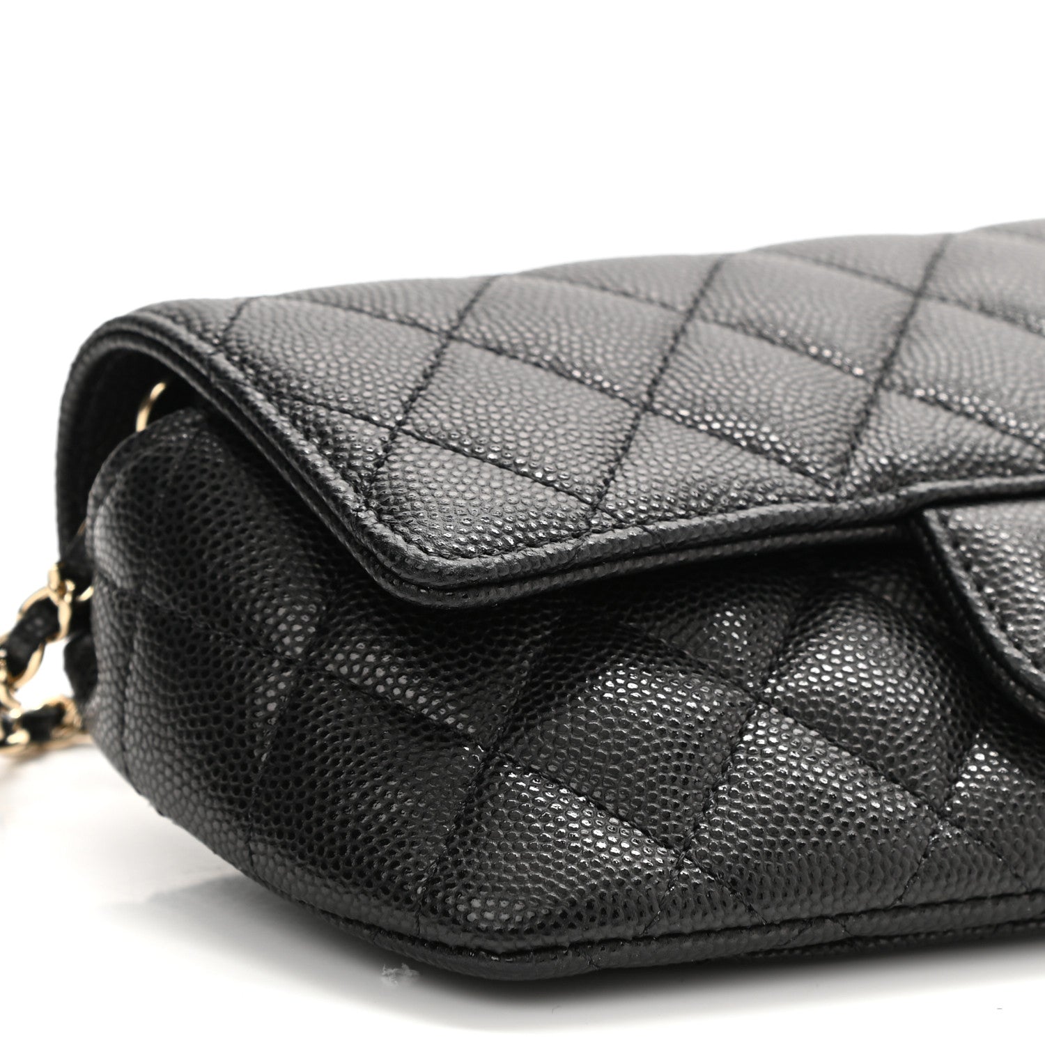 Chanel Caviar Quilted Glasses Case With Chain Black 10 of 12