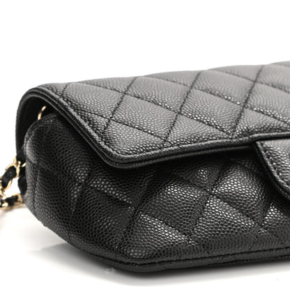 Chanel Caviar Quilted Glasses Case With Chain Black 10 of 12