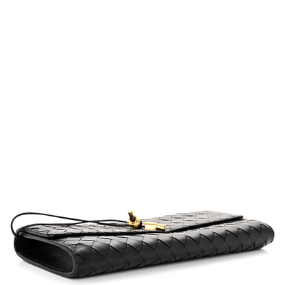 Bottega Veneta Nappa Intrecciato Long Andiamo Top Handle Clutch Black 5 of 10