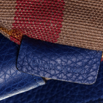 Burberry Grainy Calfskin Jute Mega Check Girls Mini Backpack Blue 7 of 11