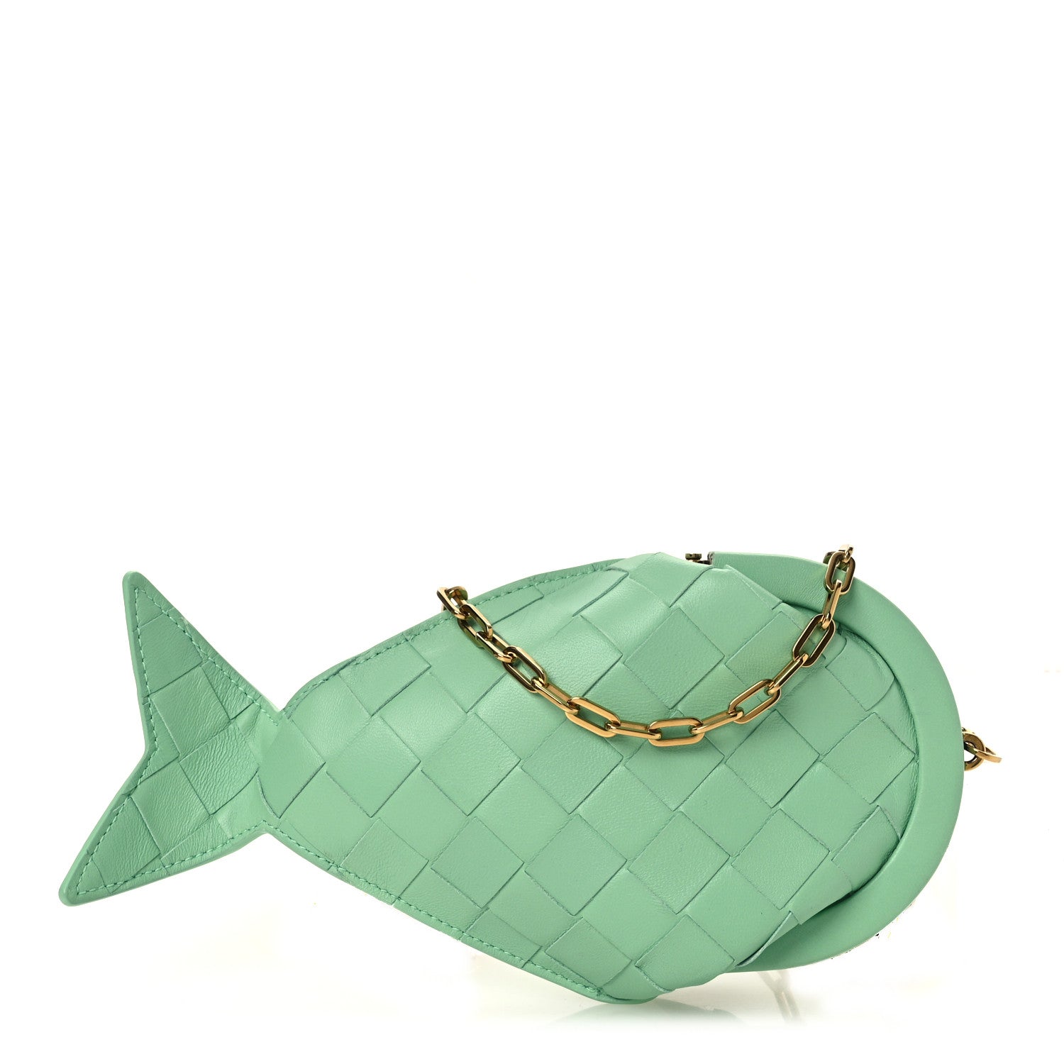 Bottega Veneta Nappa Intrecciato Fish Pouch On Chain Siren 1 of 9
