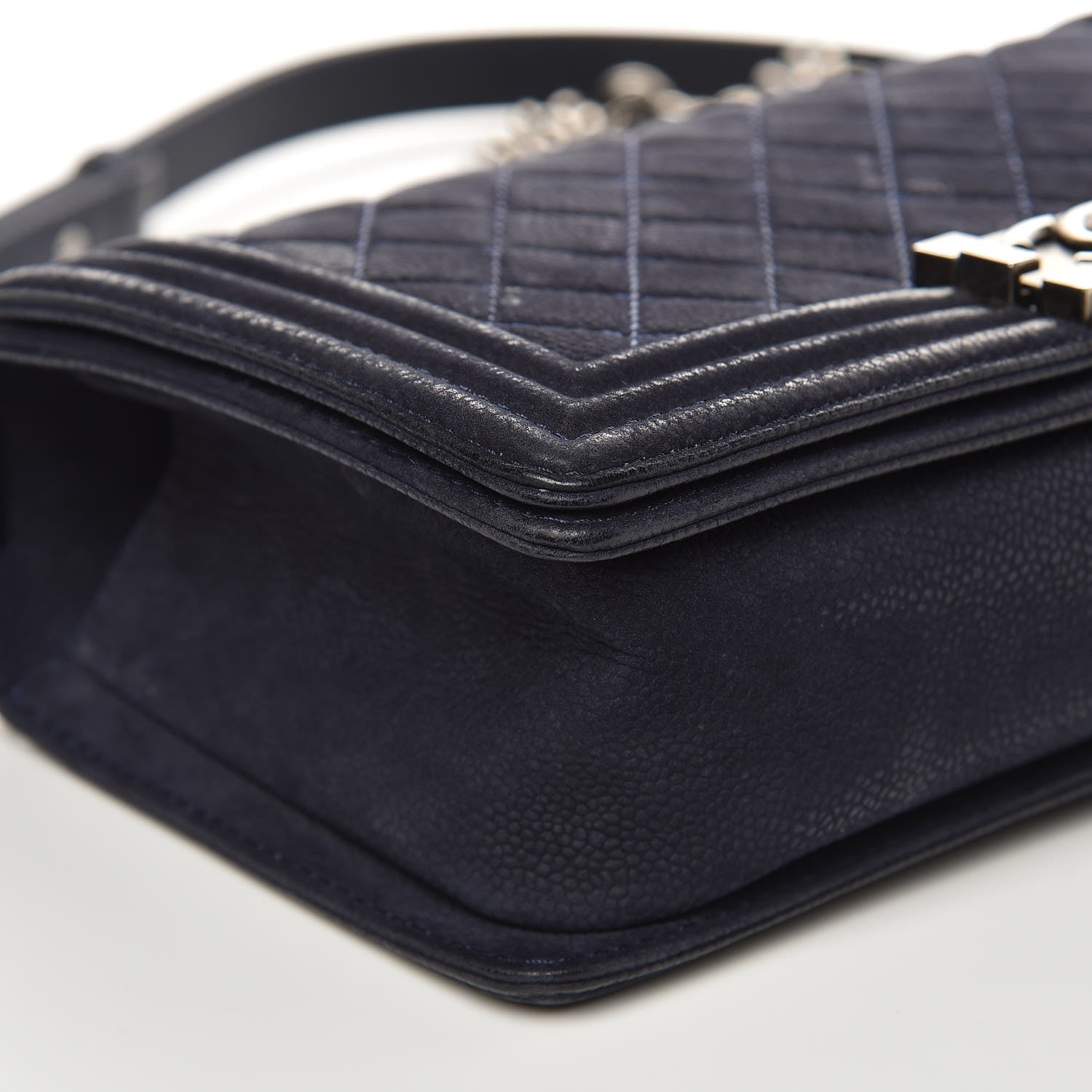 Chanel Iridescent Caviar Quilted Medium Boy Flap Navy 8 of 17
