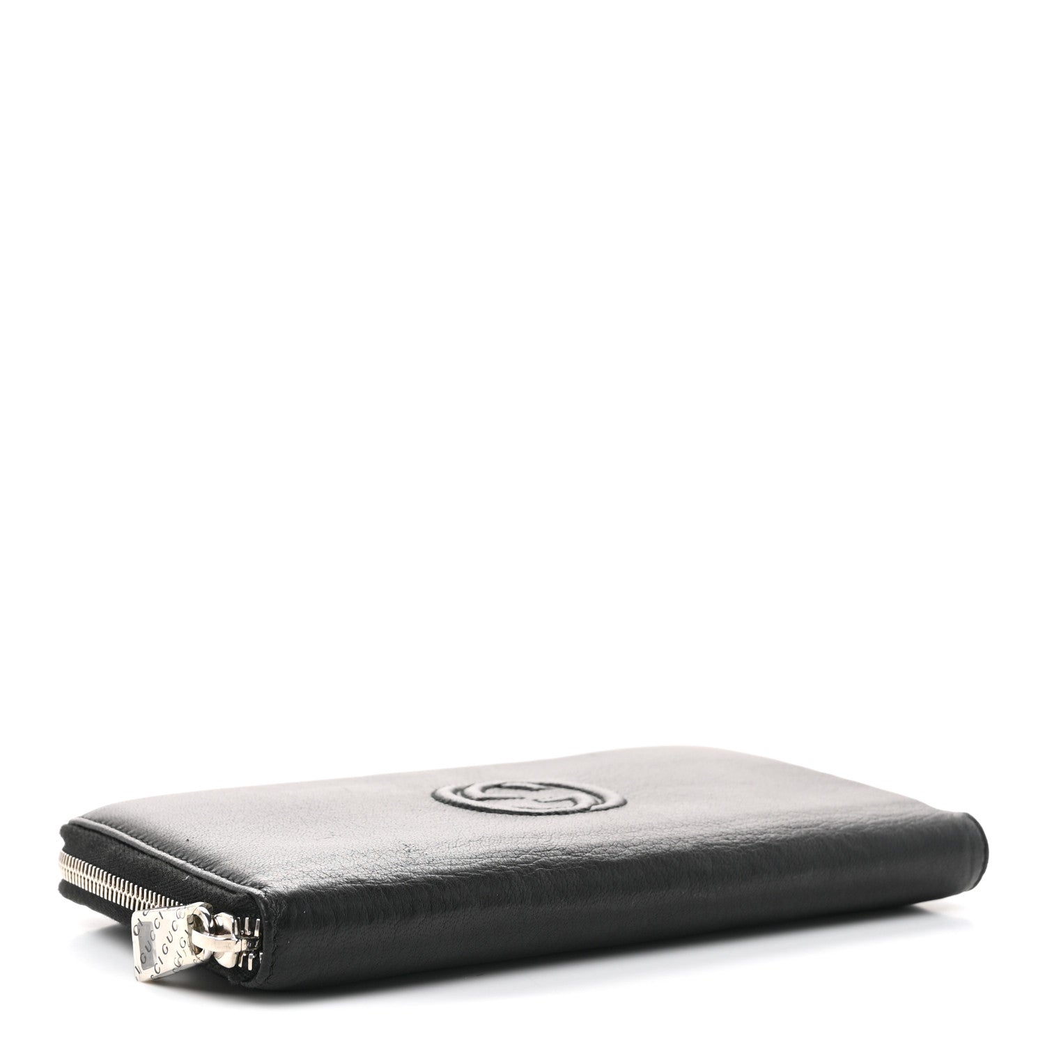 Gucci Pebbled Calfskin Soho Zip Around Wallet Black 4 of 7