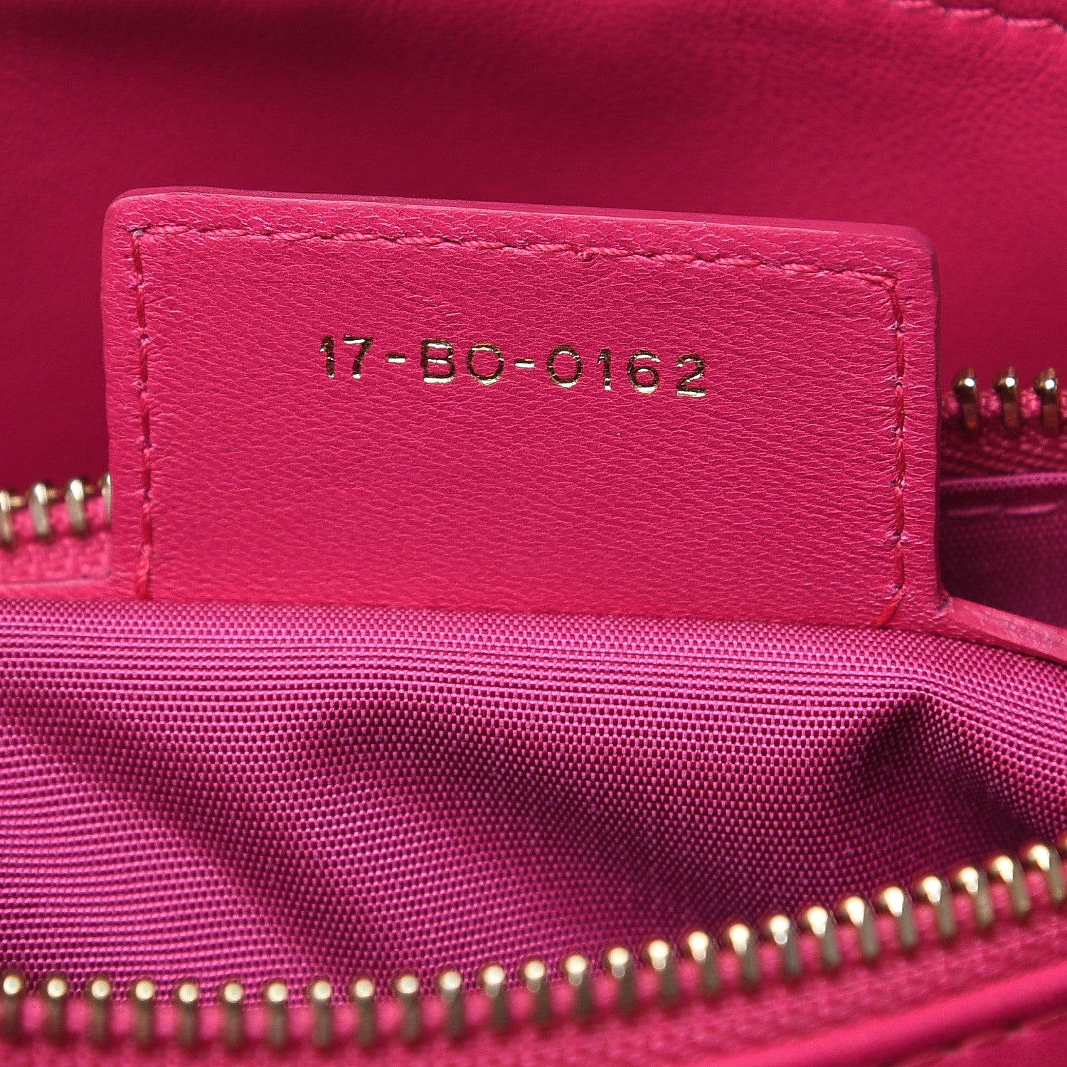 Christian Dior Lambskin Cannage Mini Granville Polochon Fuchsia 7 of 16