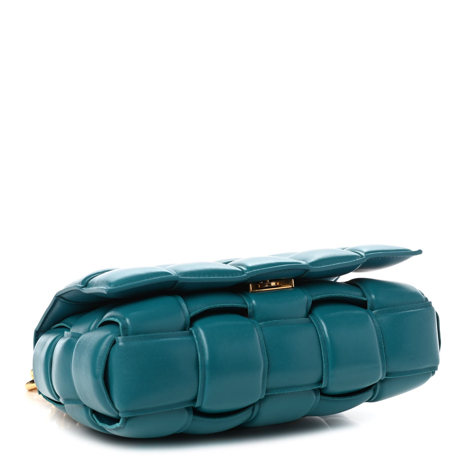 Bottega Veneta Lambskin Maxi Intreccio Padded Chain Cassette Crossbody Bag Mallard 4 of 8