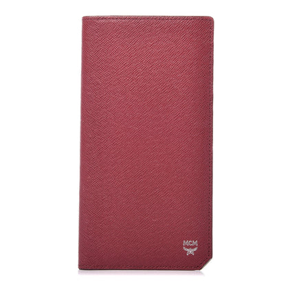 MCM Calfskin Bifold Long Wallet Red 1 of 11