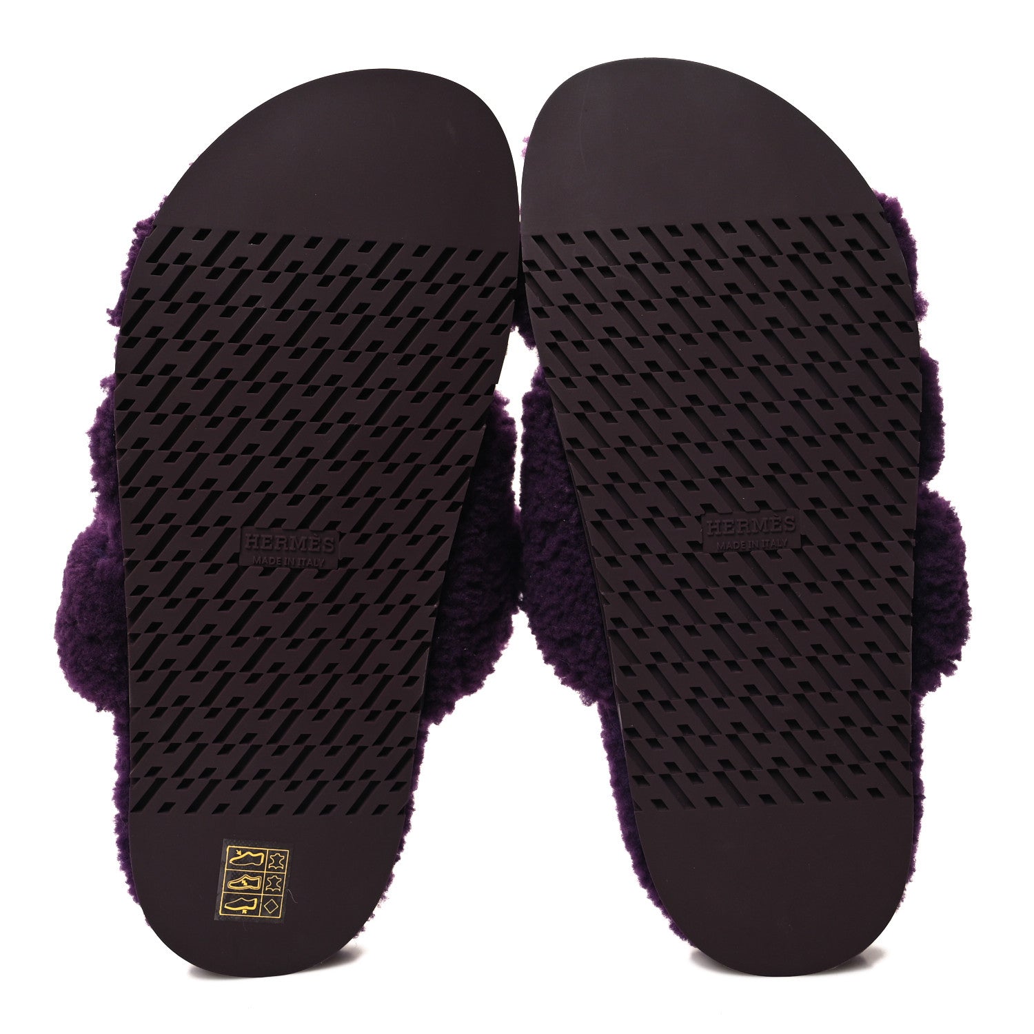 Hermes Woolskin Womens Chypre Sandals 38 Violet Fonce 5 of 8