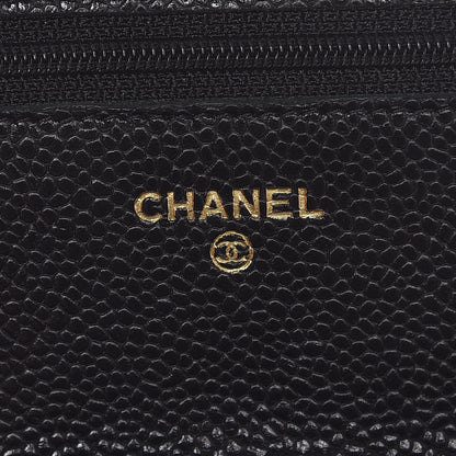Chanel Caviar Quilted Wallet On Chain WOC Black 6 of 10