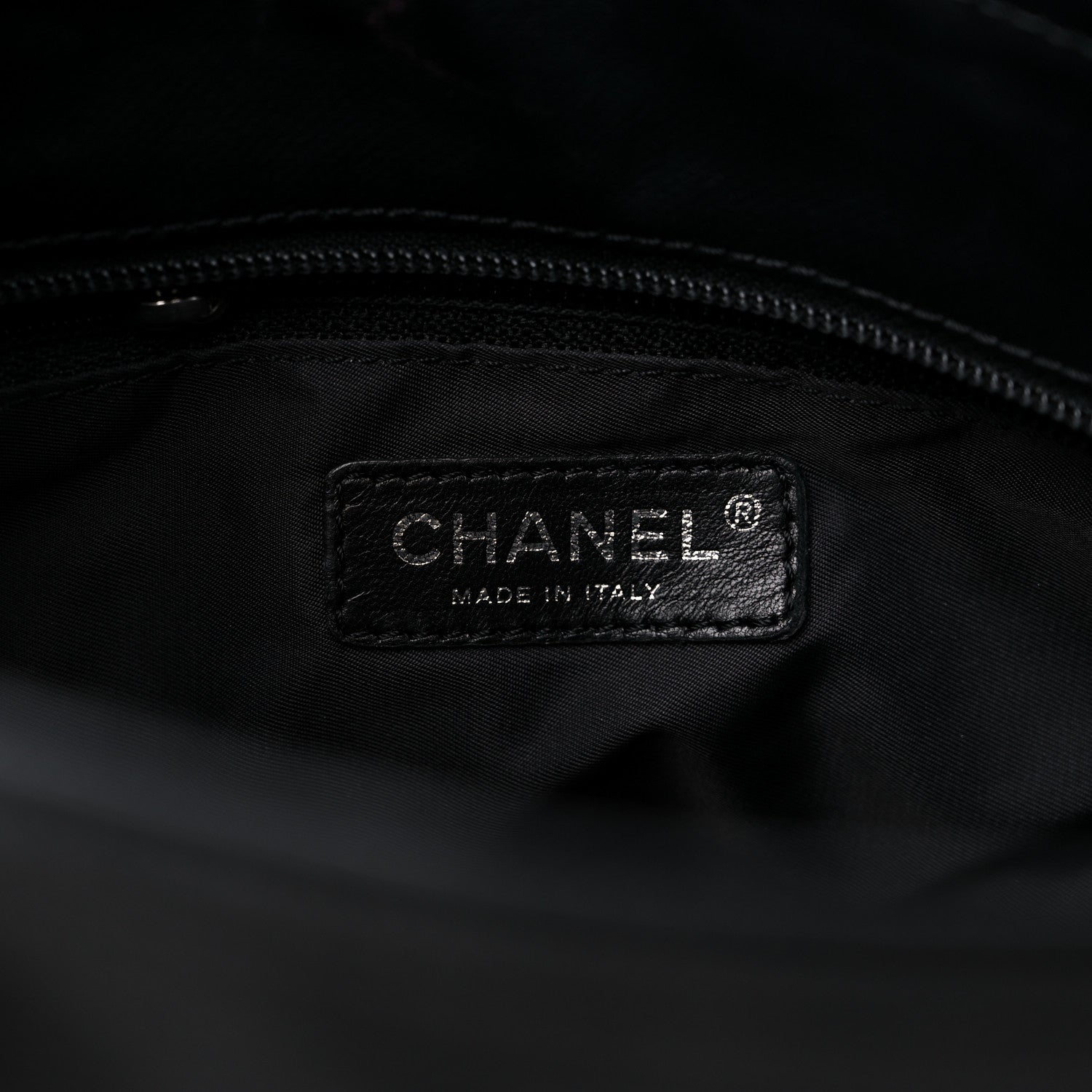 Chanel Coated Canvas Quilted Small Paris Biarritz Tote Black 6 of 12