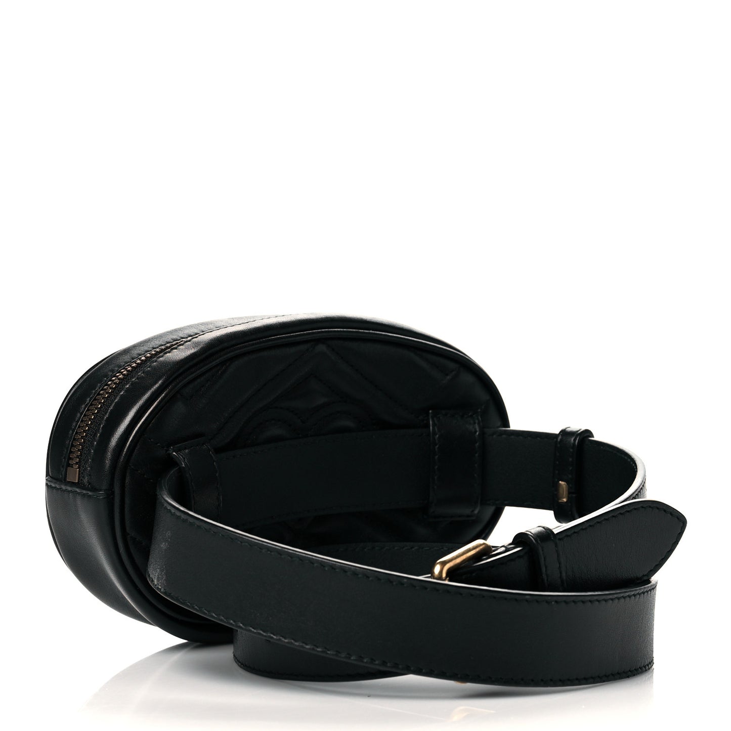 Calfskin Matelasse GG Marmont Belt Bag 85 34 Black