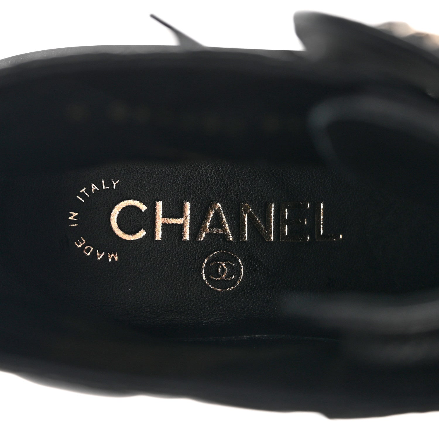 Chanel Shiny Lambskin Quilted Lace Up Combat Boots 36.5 Black 7 of 9