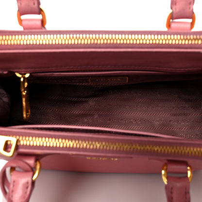 Prada Saffiano Mini Galleria Double Zip Tote Petalo 4 of 19