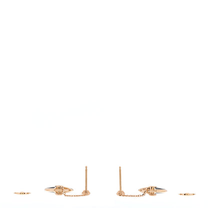 Cartier 18K Pink Gold Diamond Black Onyx Amulette de Cartier Drop Earrings 3 of 6