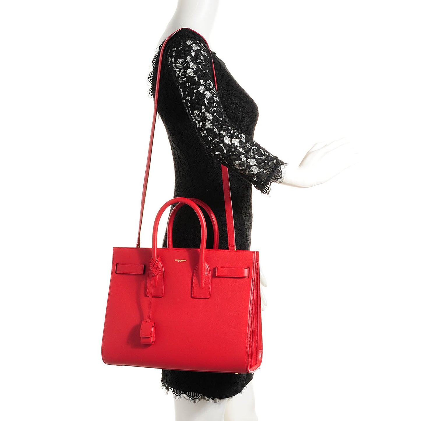 Calfskin Small Sac De Jour Lipstick Red