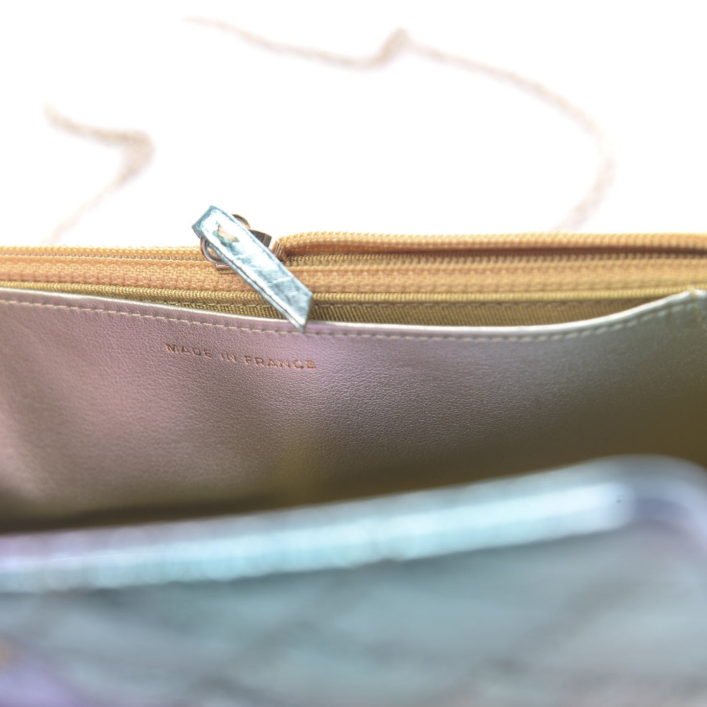 Metallic Goatskin Quilted 2.55 Reissue Wallet on Chain WOC Multicolor