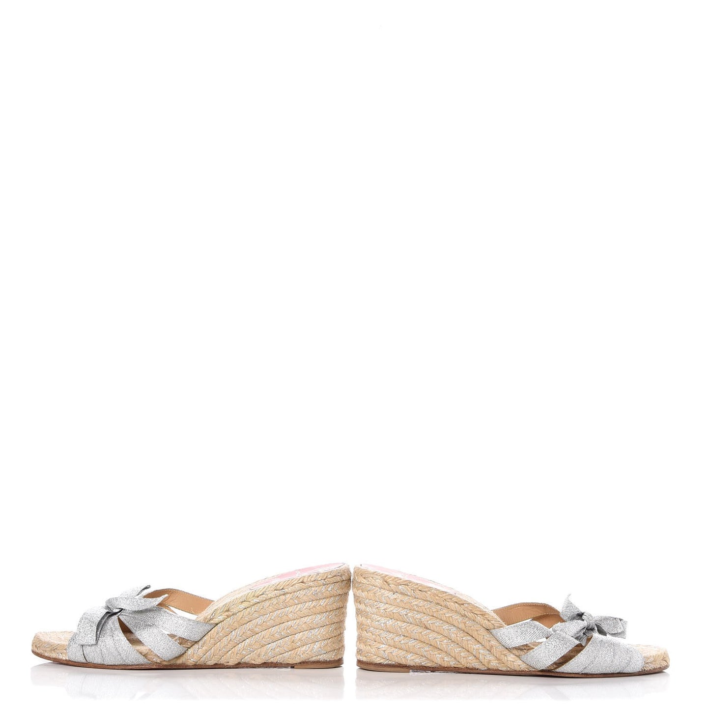 Grosgrain Tiburon Espadrille Wedges 41 Plata
