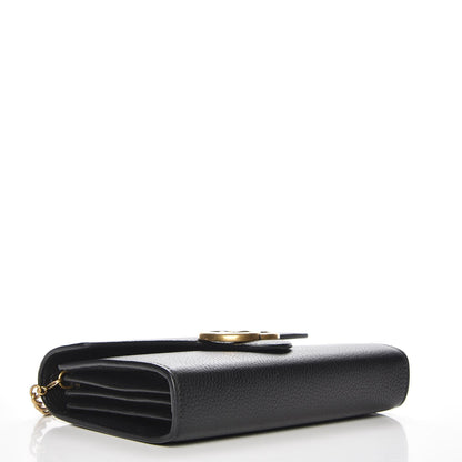 Gucci Calfskin GG Marmont Chain Wallet Black 4 of 8