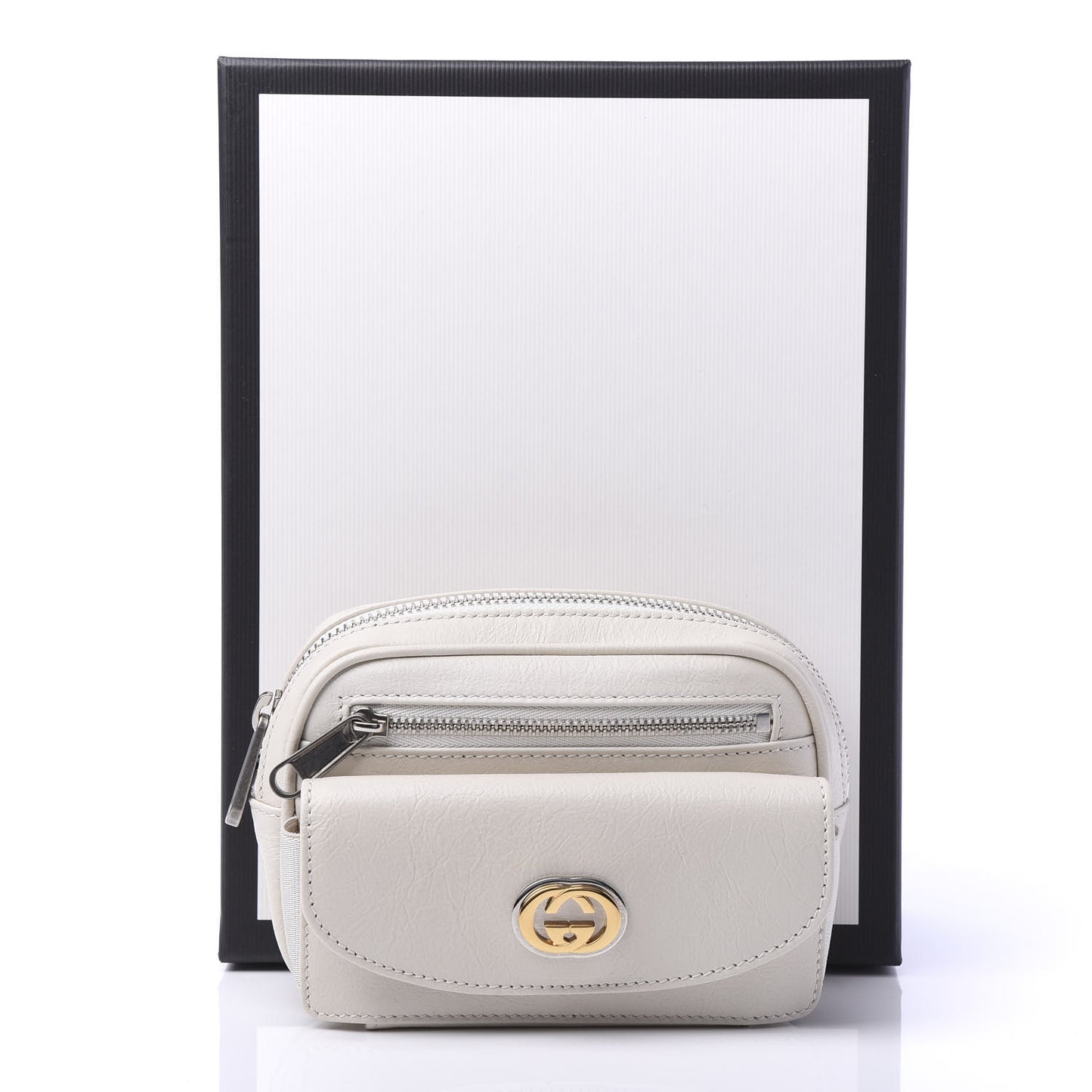 Fluffy Calfskin Mini Morpheus Belt Bag 90 36 White