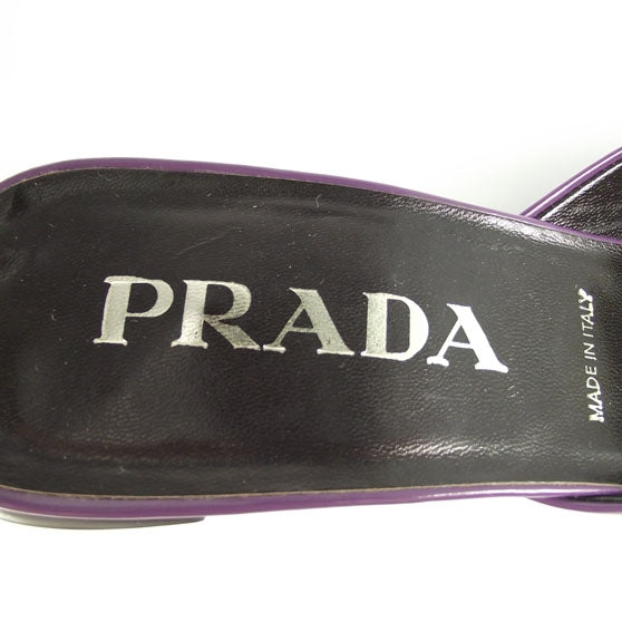 Prada Leather Mules 38 Viola 7 of 8