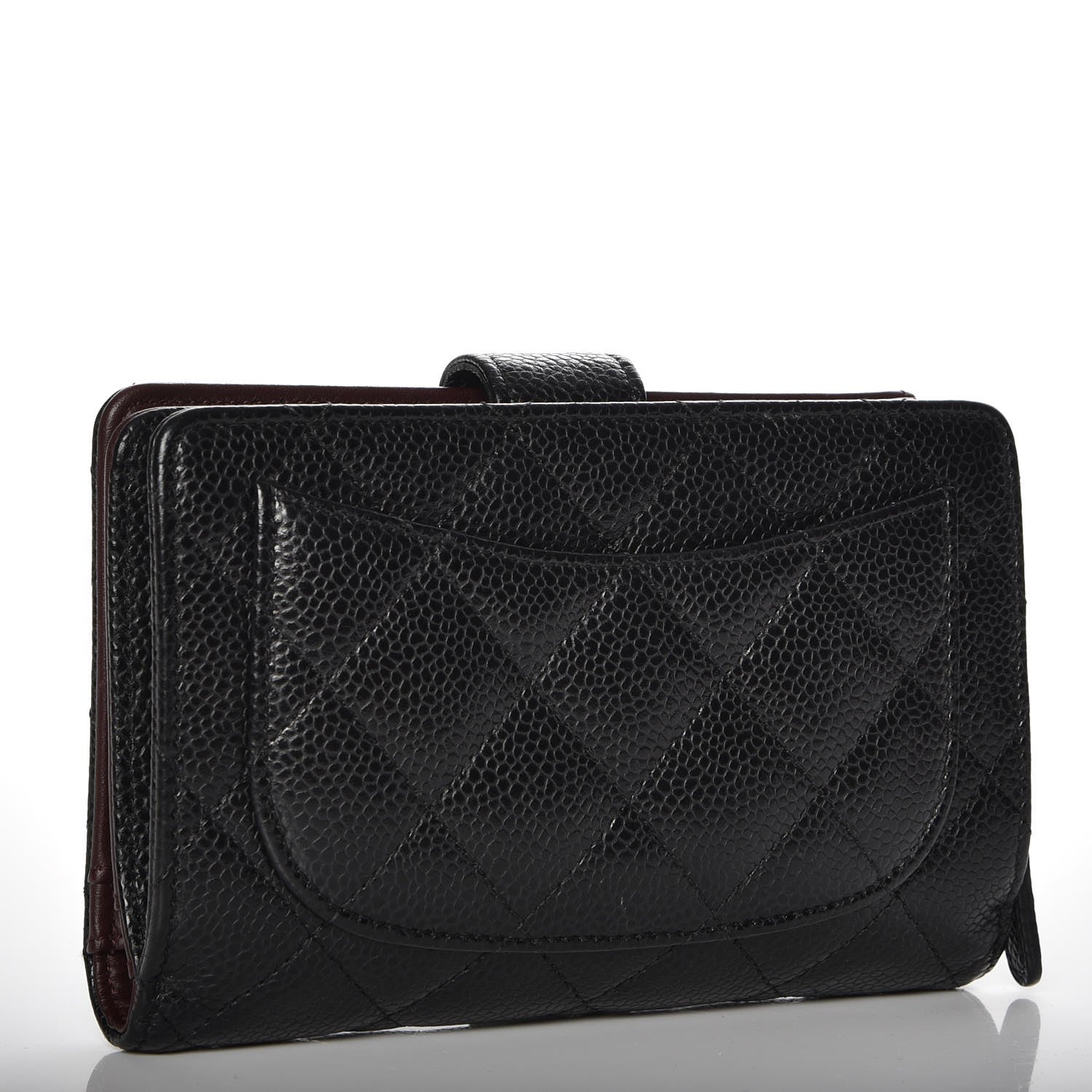 Chanel Caviar Quilted Zipped Pocket Wallet Black 3 of 9