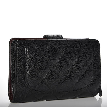Chanel Caviar Quilted Zipped Pocket Wallet Black 3 of 9
