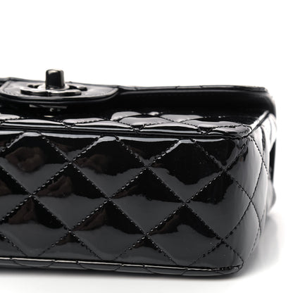Chanel Patent Calfskin Quilted Mini Rectangular Flap So Black 6 of 8