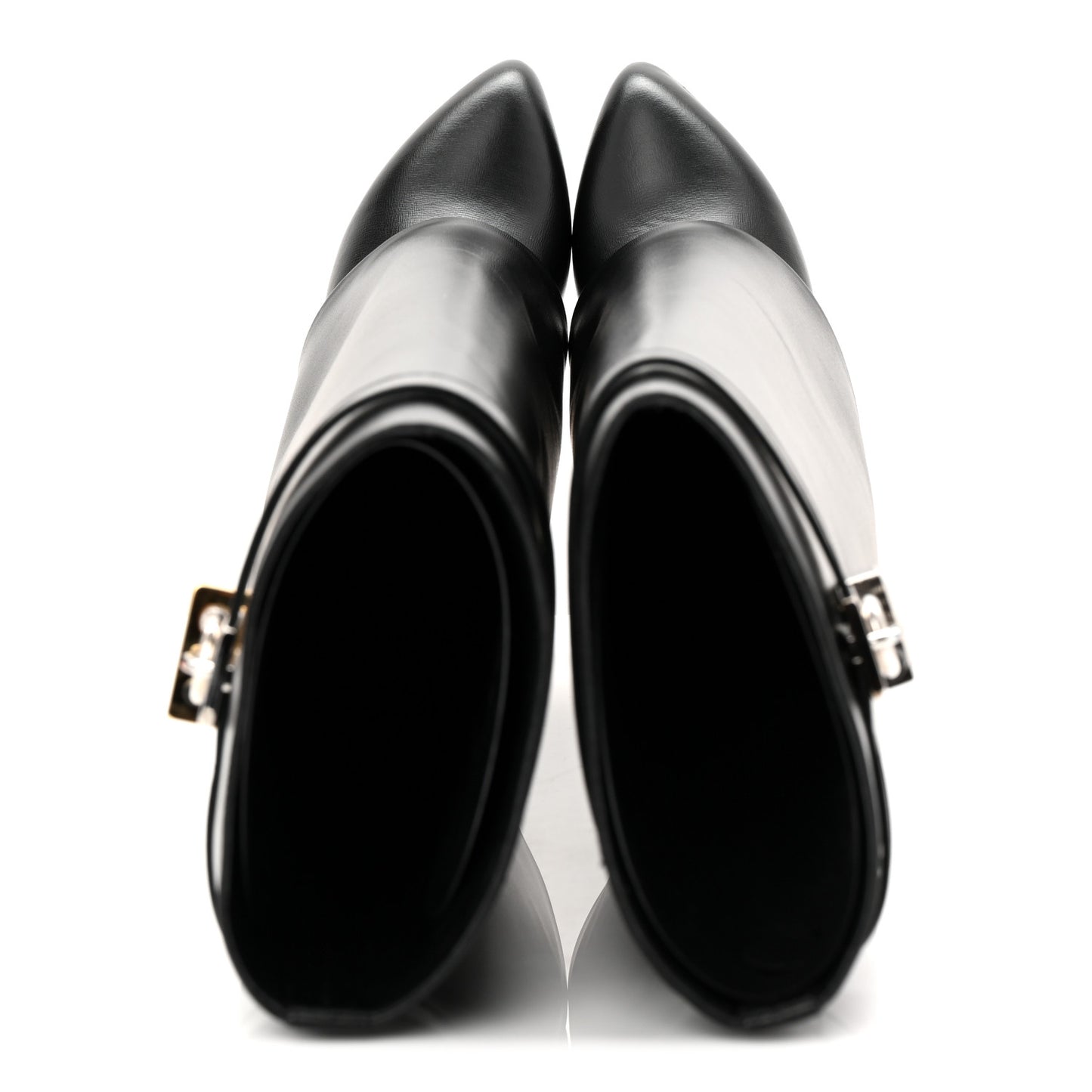 Calfskin Shark Lock Pant Boots 36 Black