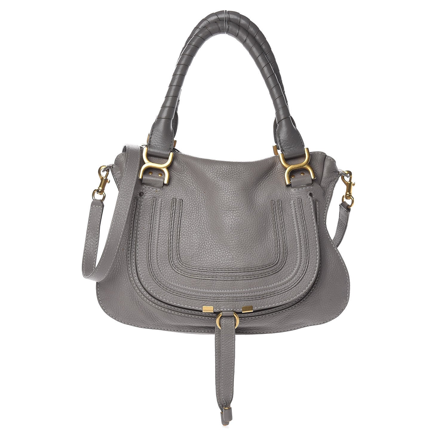 Chloe Calfskin Medium Marcie Satchel Cashmere Grey 1 of 16