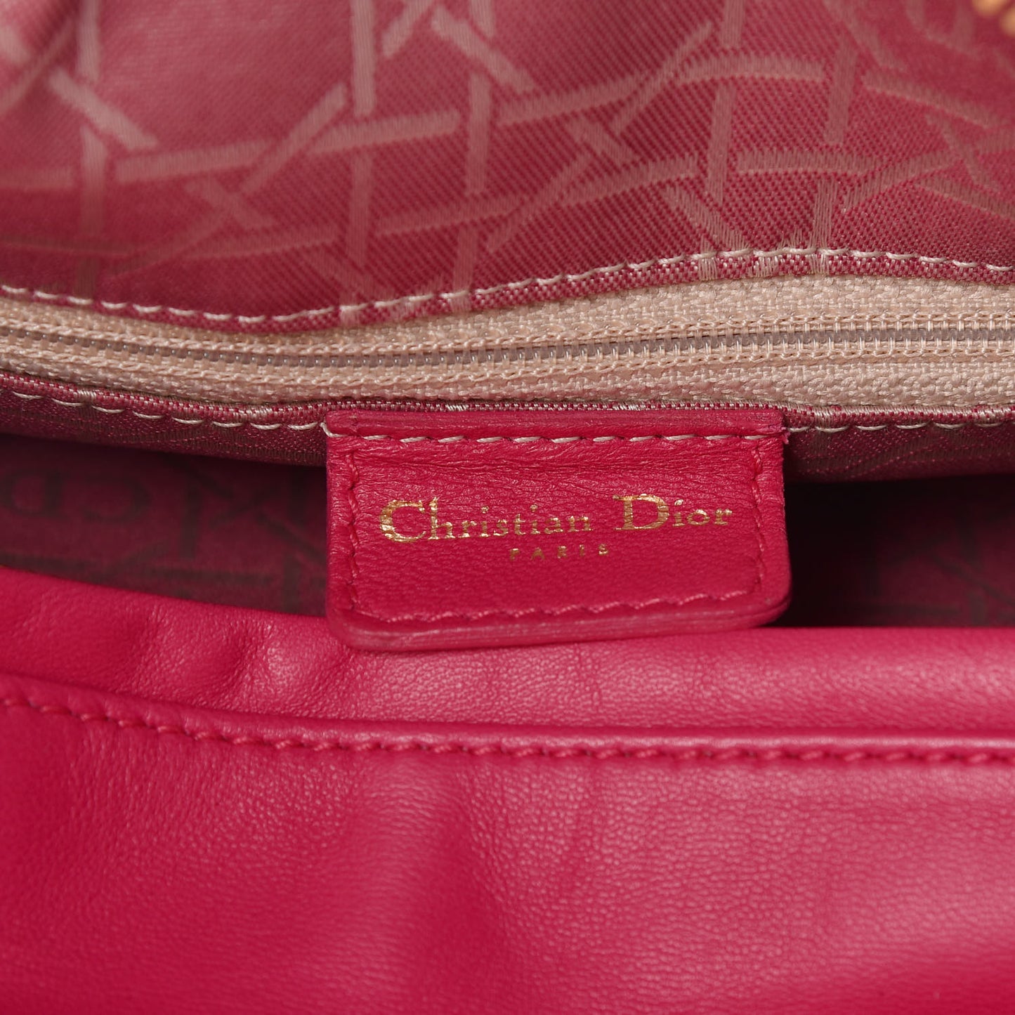 Tweed Cannage Large Lady Dior Rose Moyen