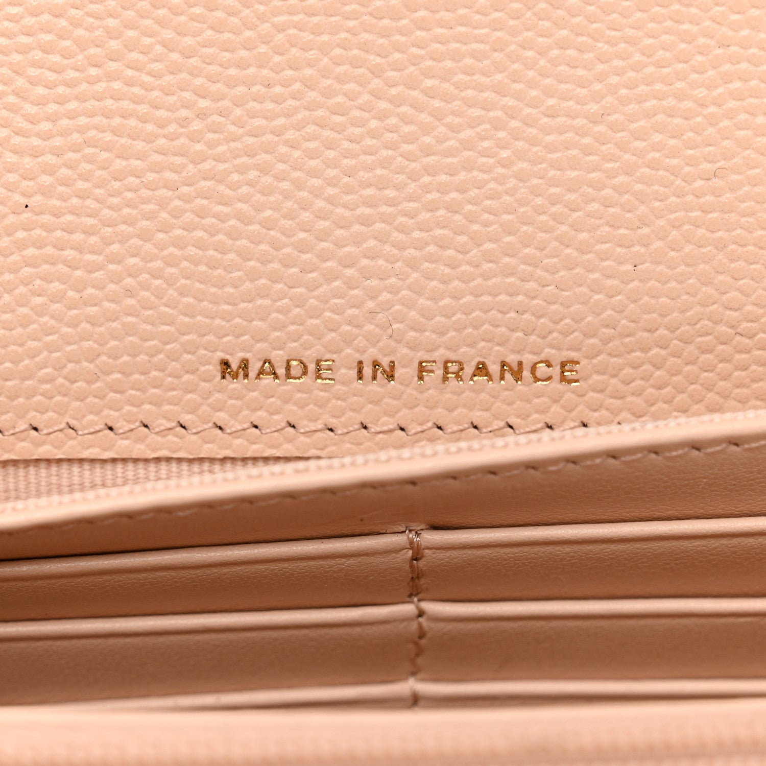 Chanel Caviar Quilted Large Gusset Flap Wallet Beige 6 of 8
