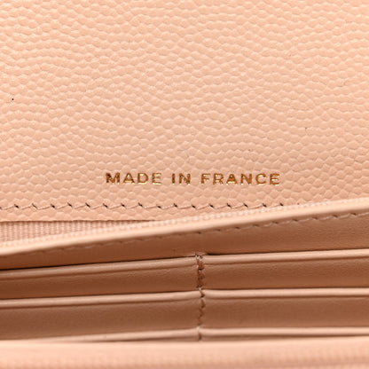 Chanel Caviar Quilted Large Gusset Flap Wallet Beige 6 of 8
