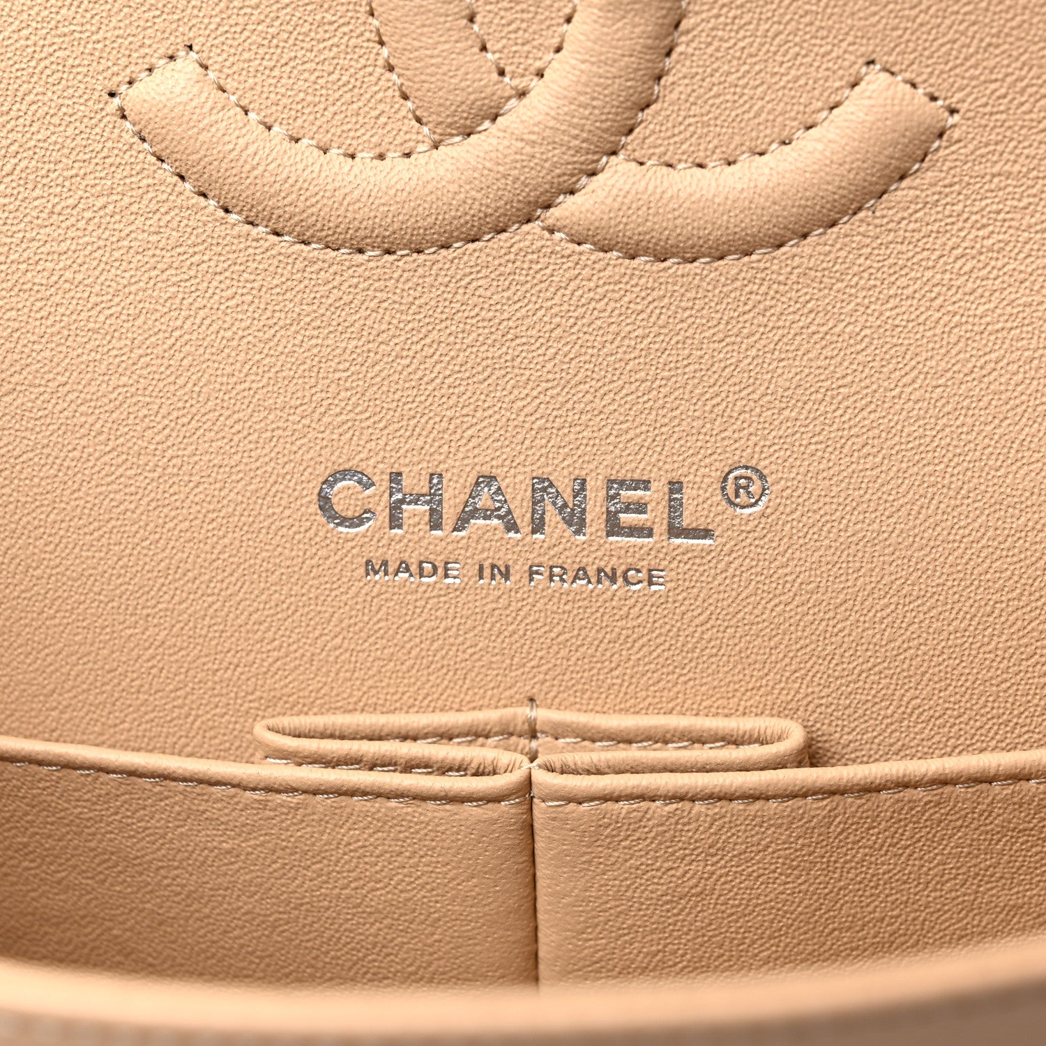 Chanel Caviar Quilted Medium Double Flap Beige 6 of 9