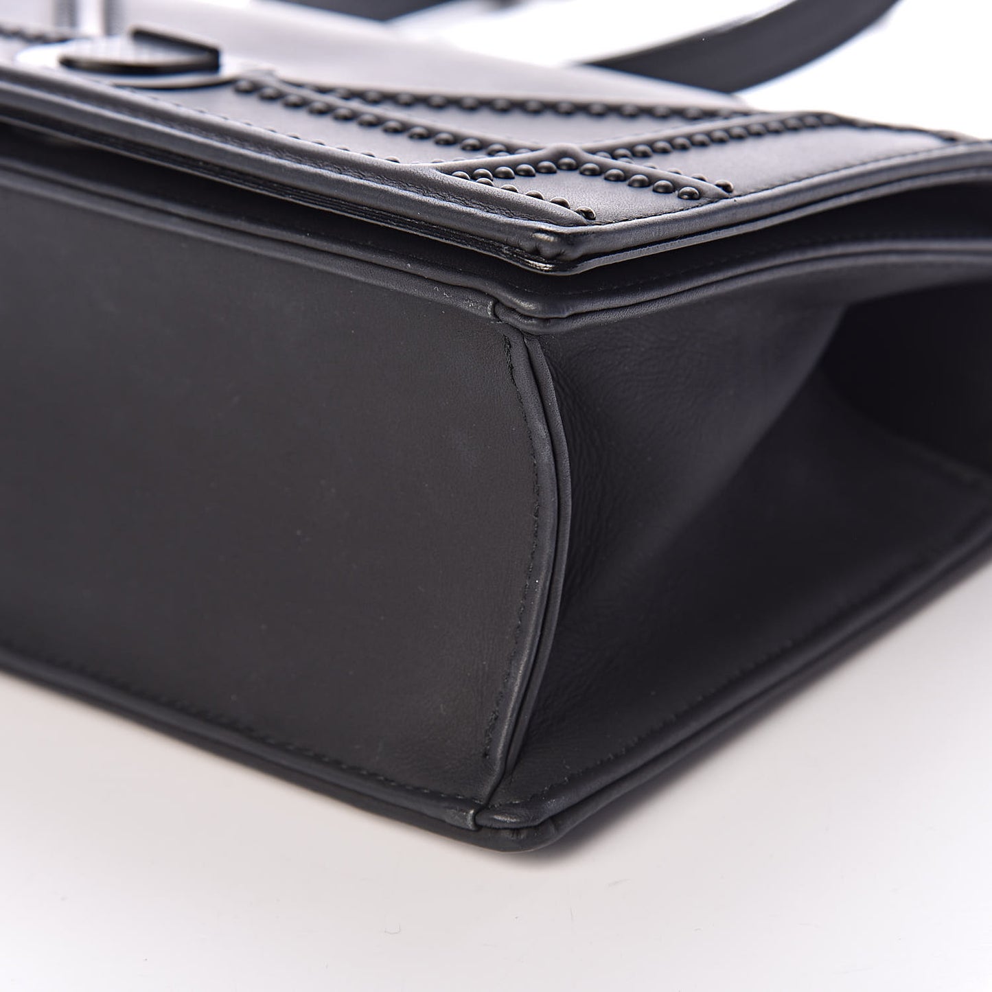 Ultra Matte Calfskin Studded Small Diorama Flap Bag Black