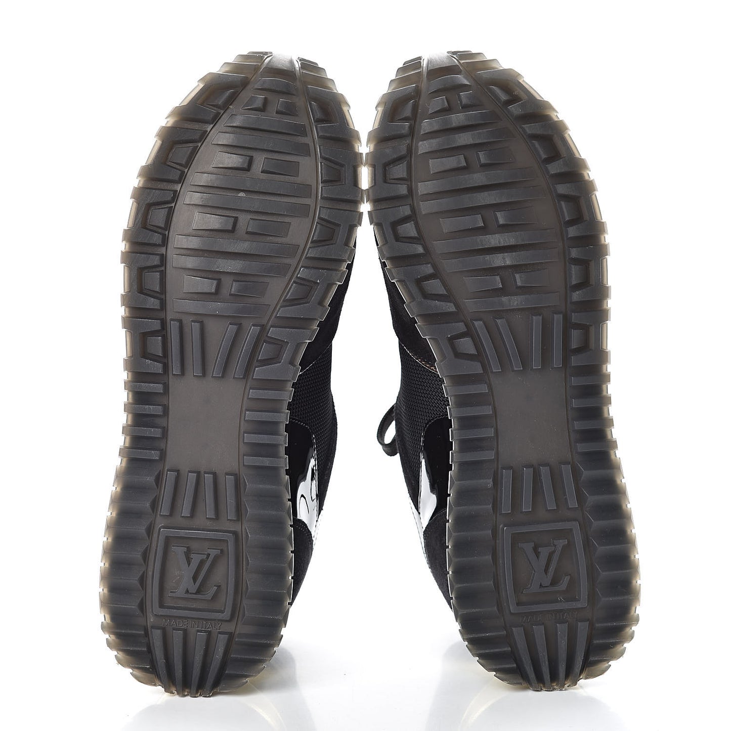 Suede Monogram Run Away Sneakers 37.5 Black