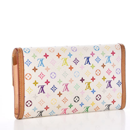 Louis Vuitton Monogram Multicolor Porte Tresor International Wallet White 3 of 10