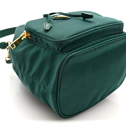 Prada Nylon Vela Saffiano Mini Bucket Crossbody Bag Oleandro 8 of 9