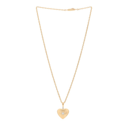 Buccellati 18K Yellow White Gold Diamond Macri Heart Necklace 3 of 4