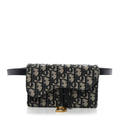 Christian Dior Oblique Saddle Belt Bag Blue 1 of 14