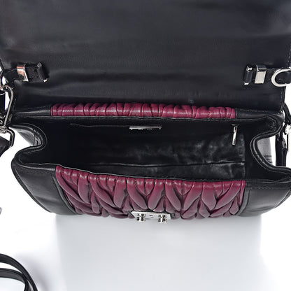 Miu Miu Nappa Matelasse Top Handle Tote Black Malva 5 of 8