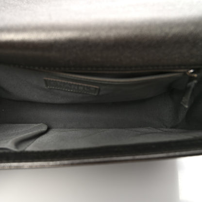 Chanel Metallic Lambskin Perforated New Medium Boy Flap Dark Silver 5 of 10