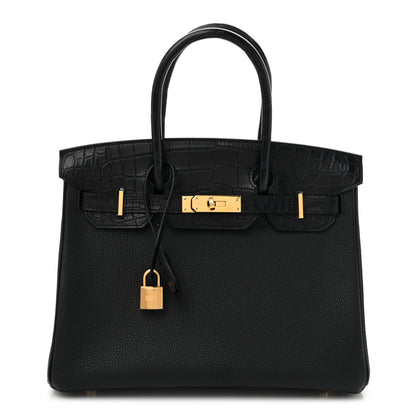 Hermes Togo Matte Alligator Birkin Touch 30 Black 1 of 11