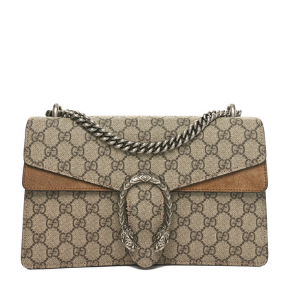 Gucci GG Supreme Monogram Small Dionysus Shoulder Bag Taupe 1 of 10