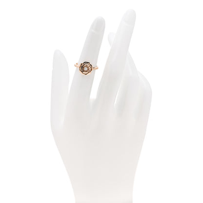 Chanel 18K Rose Gold Diamond Extrait de Camelia Ring 49 4.75 2 of 6