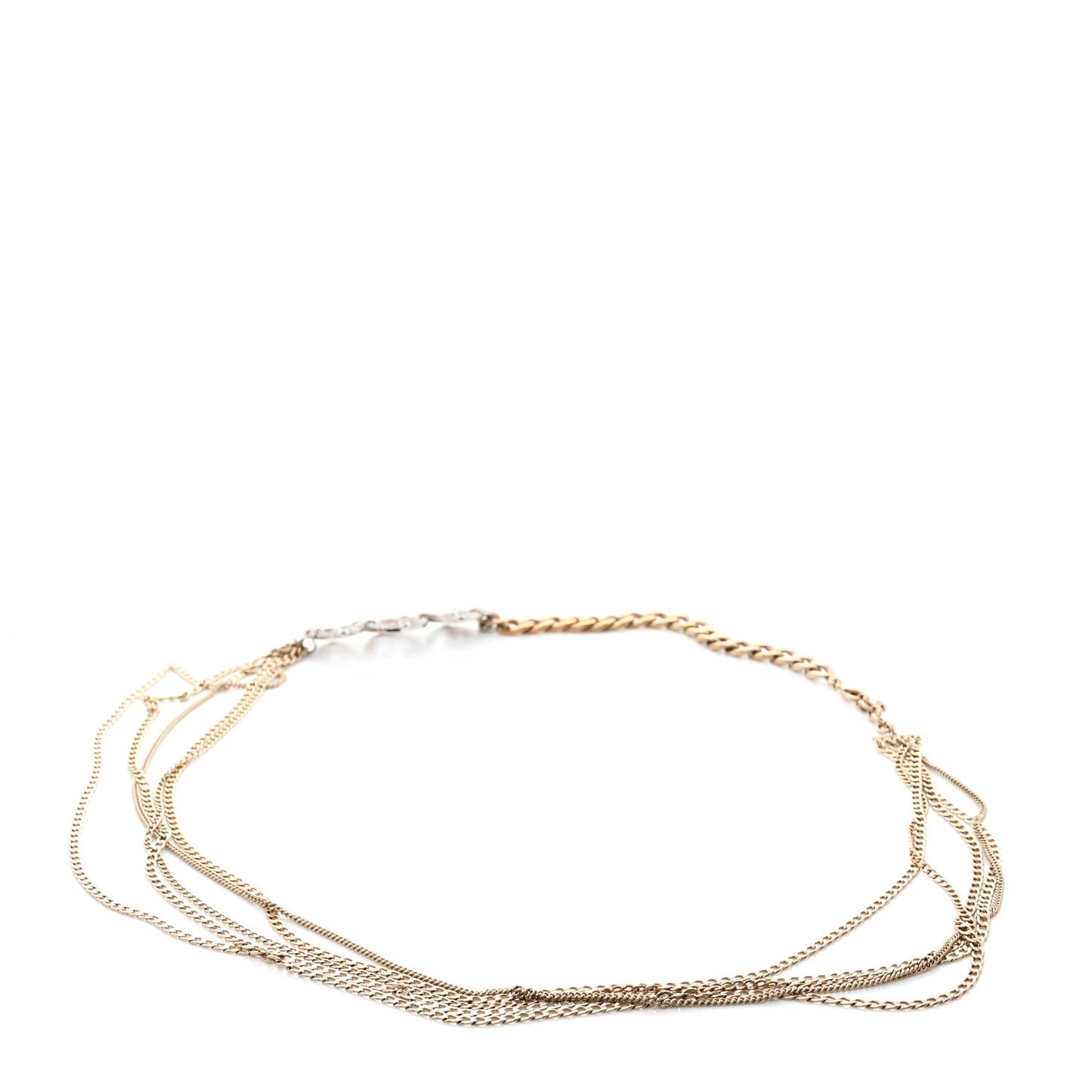 Crystal CC Multi Strand Chain Belt 75/30 Gold