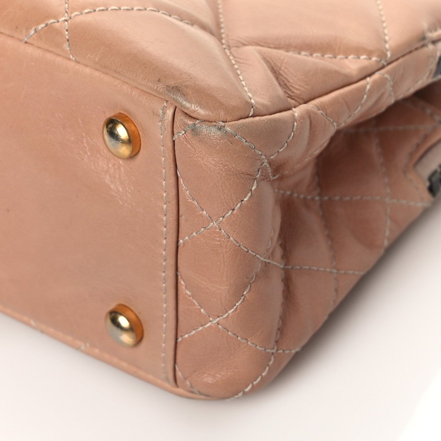 Chanel Aged Glazed Calfskin Quilted Daily Walk Crossbody Beige 10 of 10