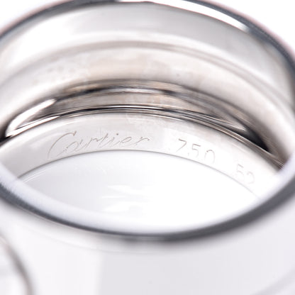 Cartier 18K White Gold 11mm Wide LOVE Ring 52 6 5 of 9