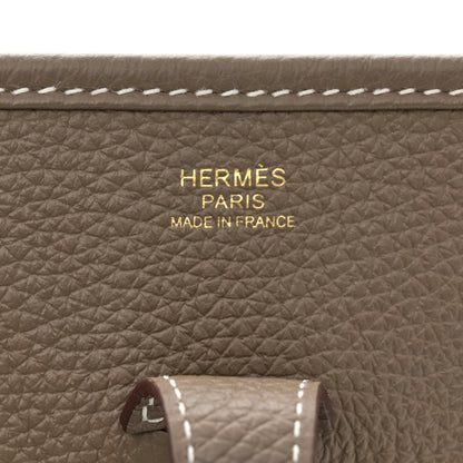 Hermes Taurillon Clemence Evelyne III PM Etoupe 6 of 12