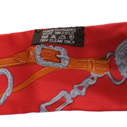 Hermes Silk Brides de Gala Twilly Red 5 of 5