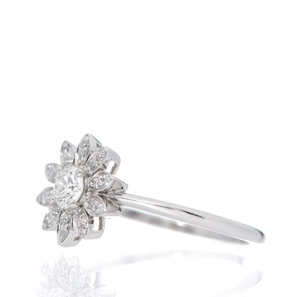 Tiffany Platinum Diamond Enchant Garden Flower Ring 50 5.5 3 of 5