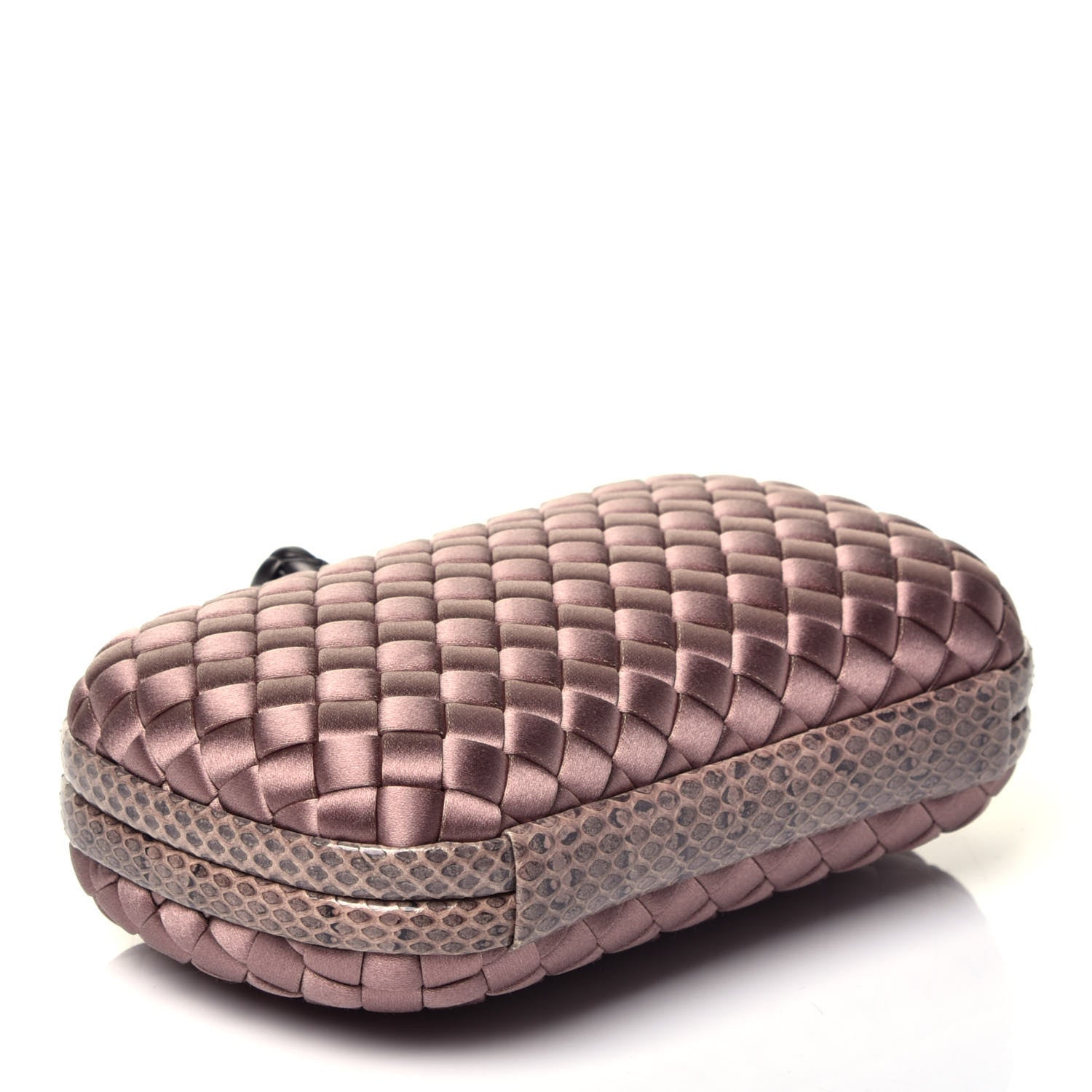 Bottega Veneta Satin Intreccio Impero Ayers Knot Clutch Pink 4 of 8